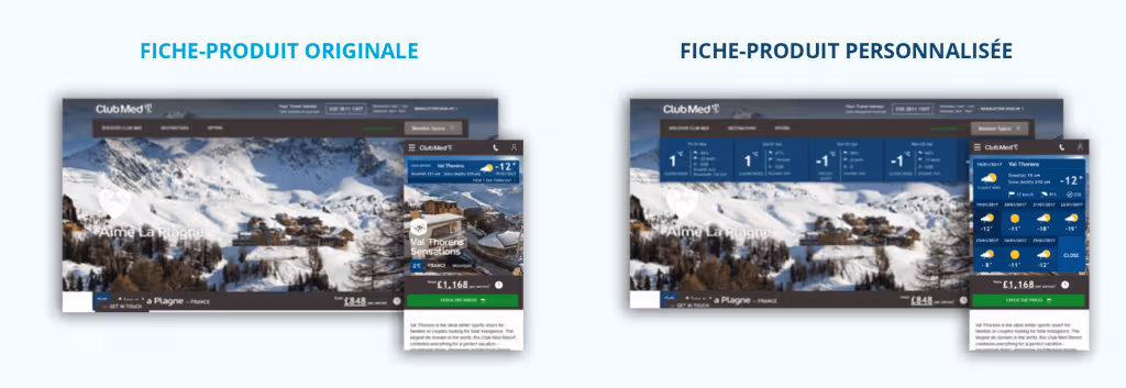 Météo Fiche-Produit ClubMed - Optimiser un site e-tourisme