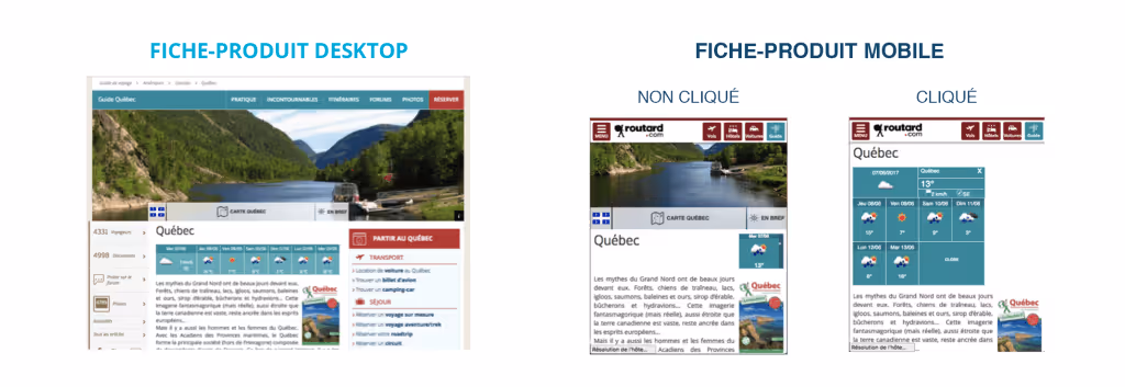 Météo Fiche-Produit Routard - Optimiser un site e-tourisme