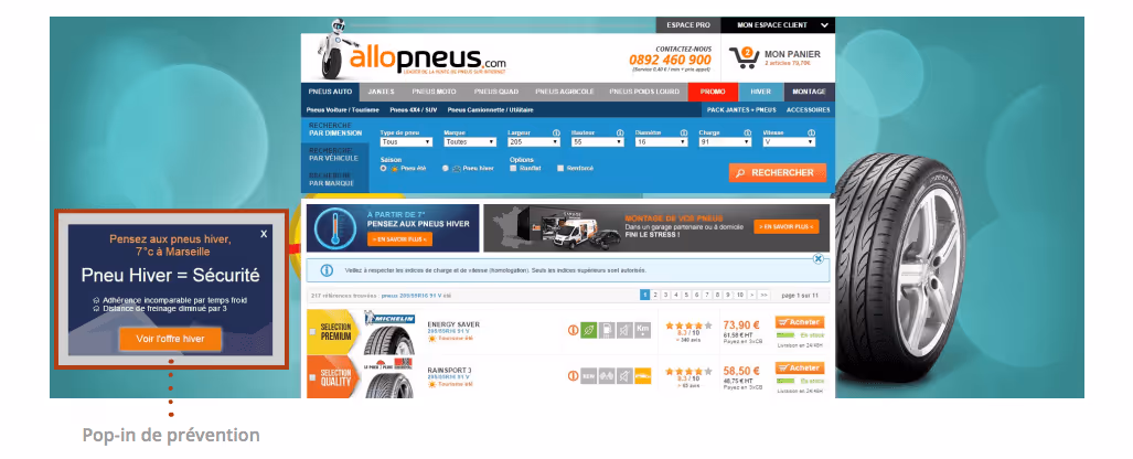 Comment personnaliser comme Amazon ? Allopneus