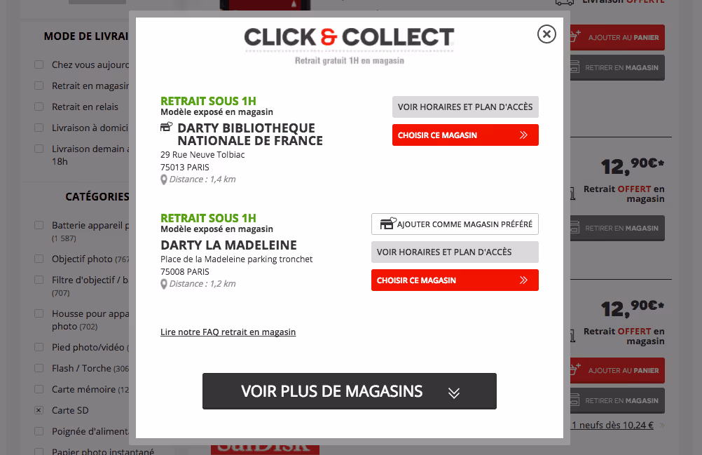 Comment personnaliser comme Amazon ? Darty Click & Collect