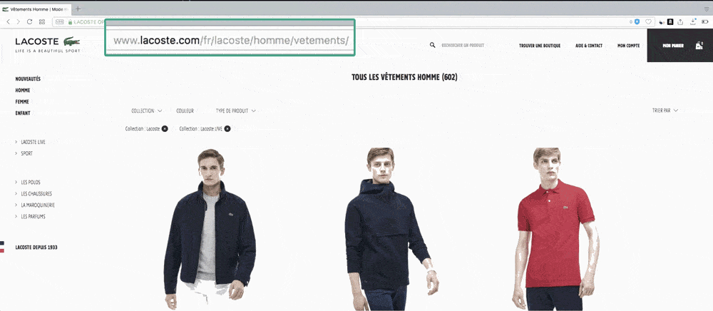 Lacoste - Comment optimiser l'expérience sur une Single Page App ?