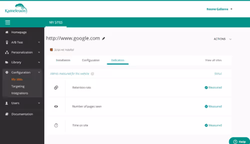 Product update Kameleoon - Nouveaux metrics, tooltip, compteur de visites, page de configuration et scroll tracking - 3