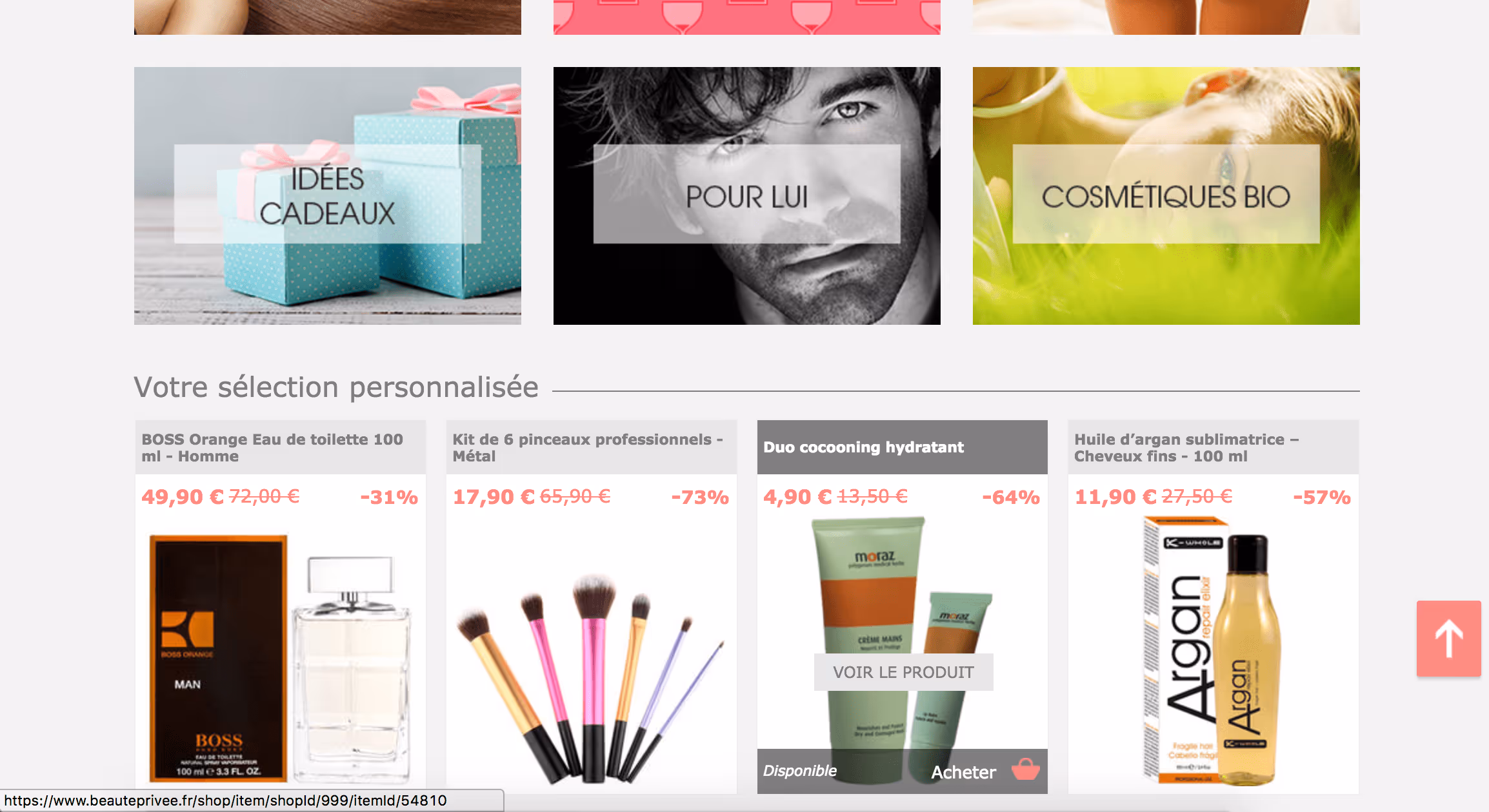 personnalisation de l'ergonomie site web