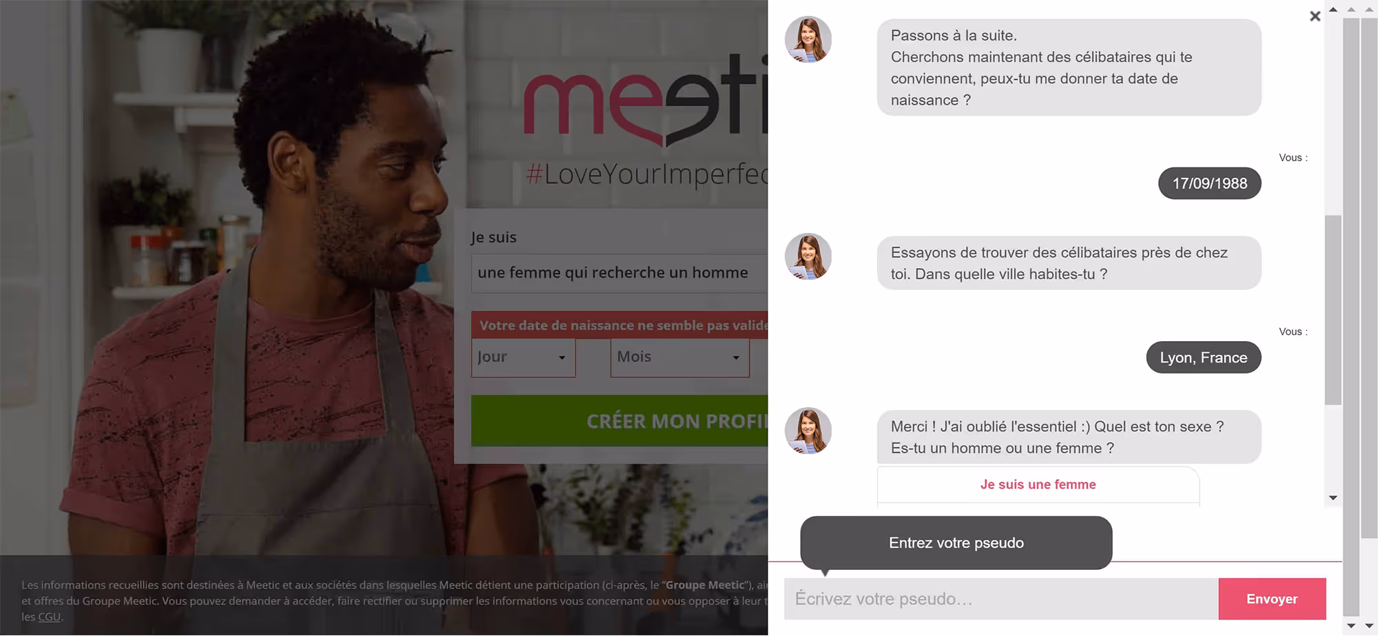 échange personnalisé avec un chatbot