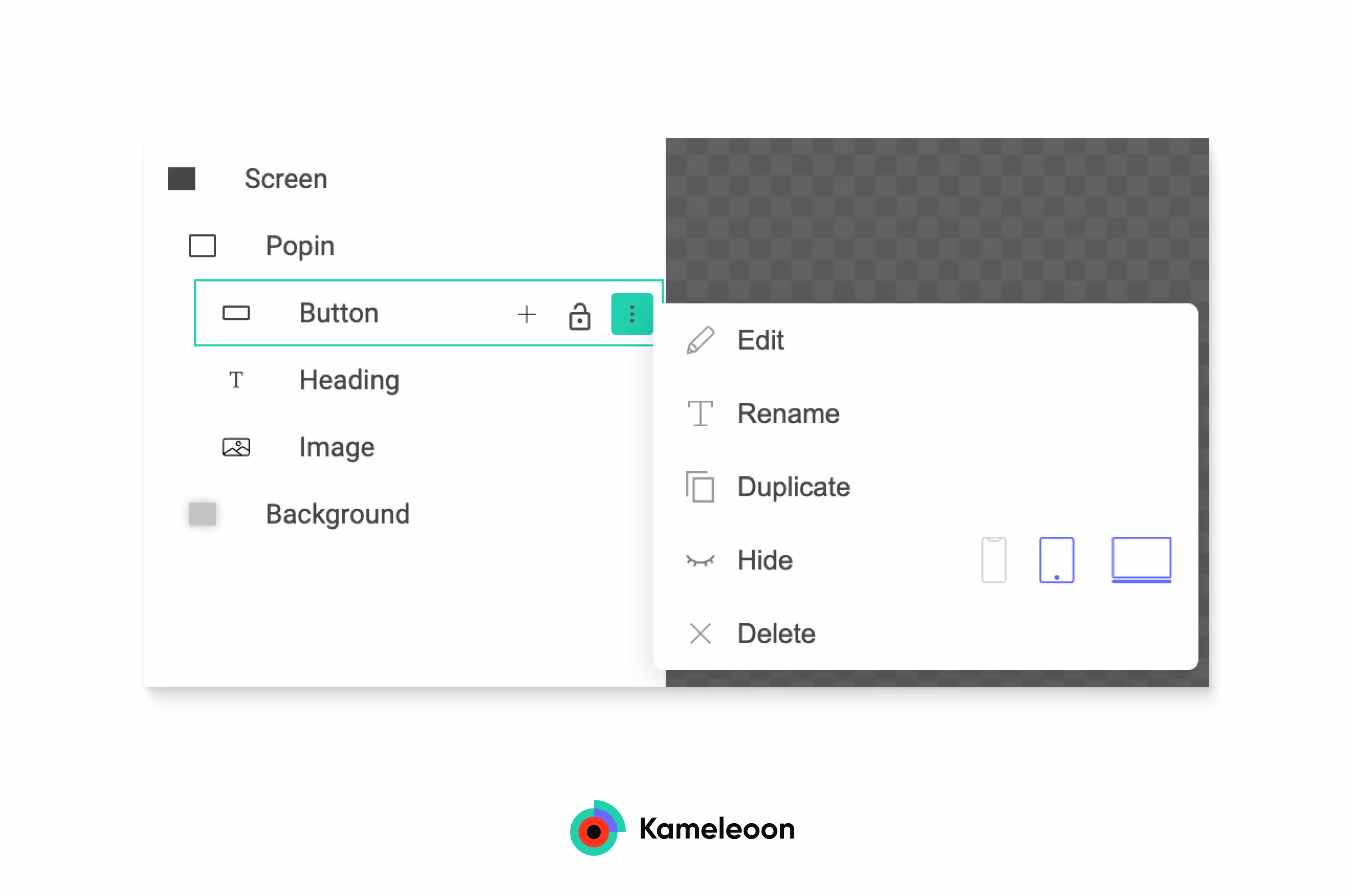 Devicespezifisches Ausblenden Widget Editor