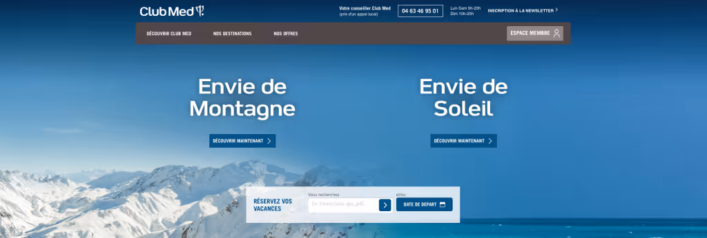 Club Med - expérience utilisateur