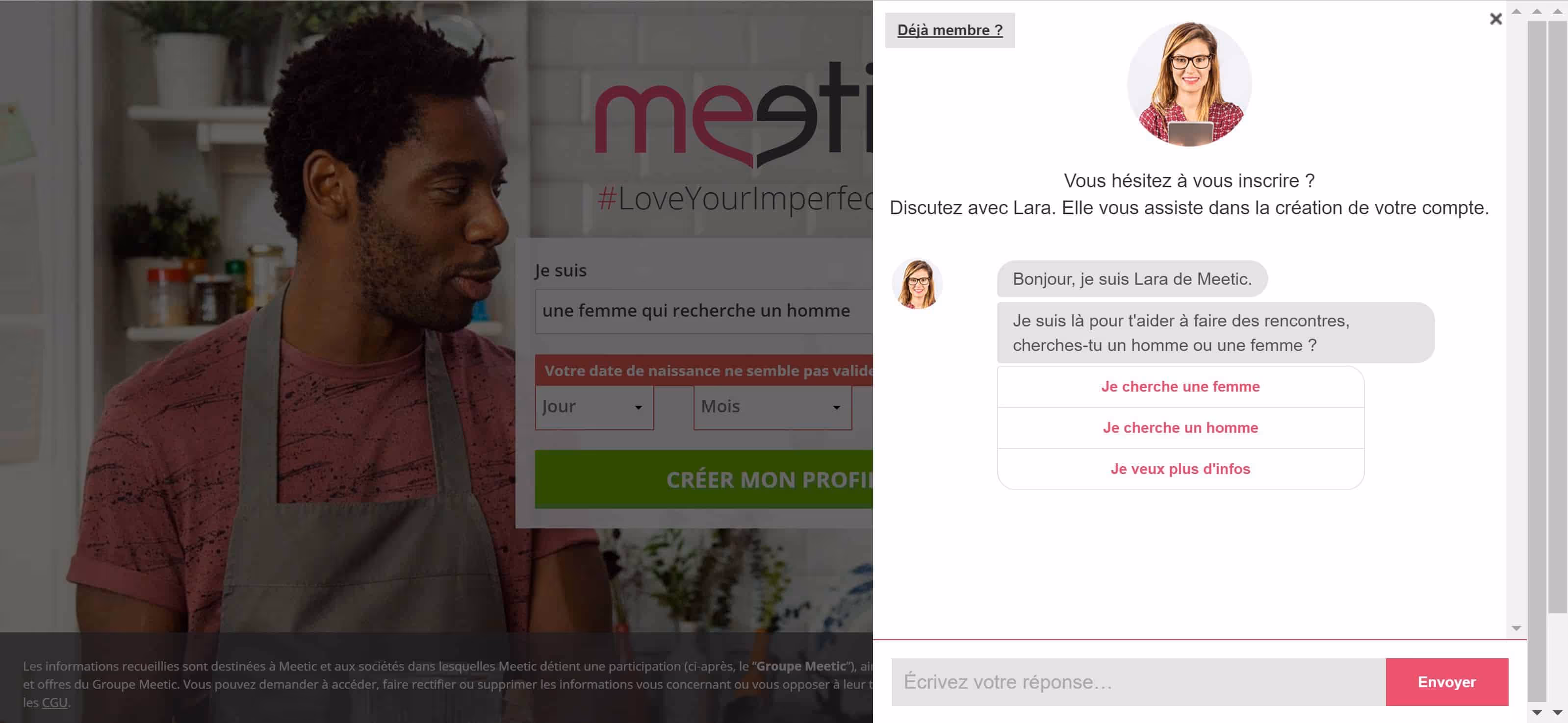 meetic chatbot hallo