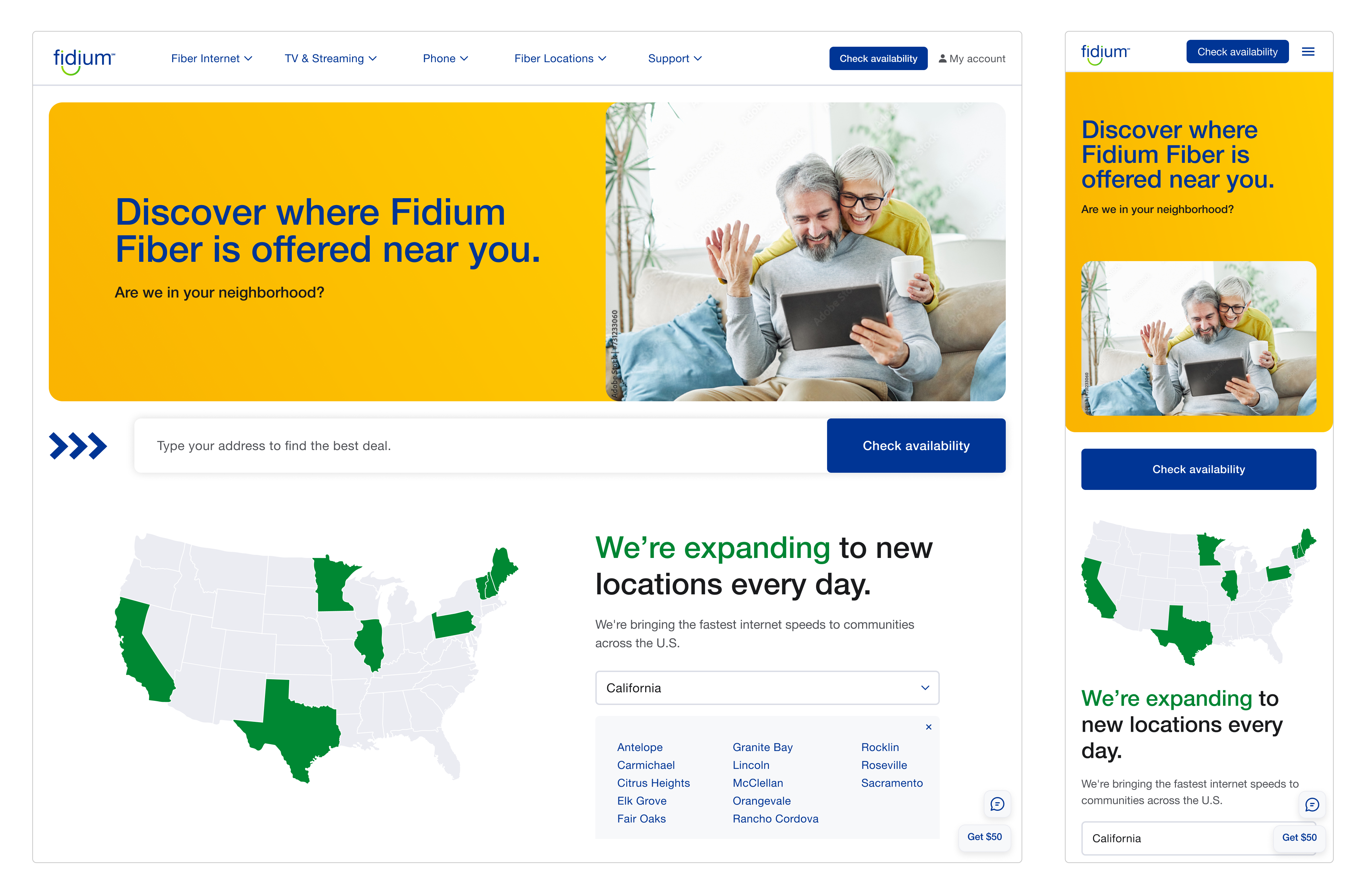 Fidium redesigned page