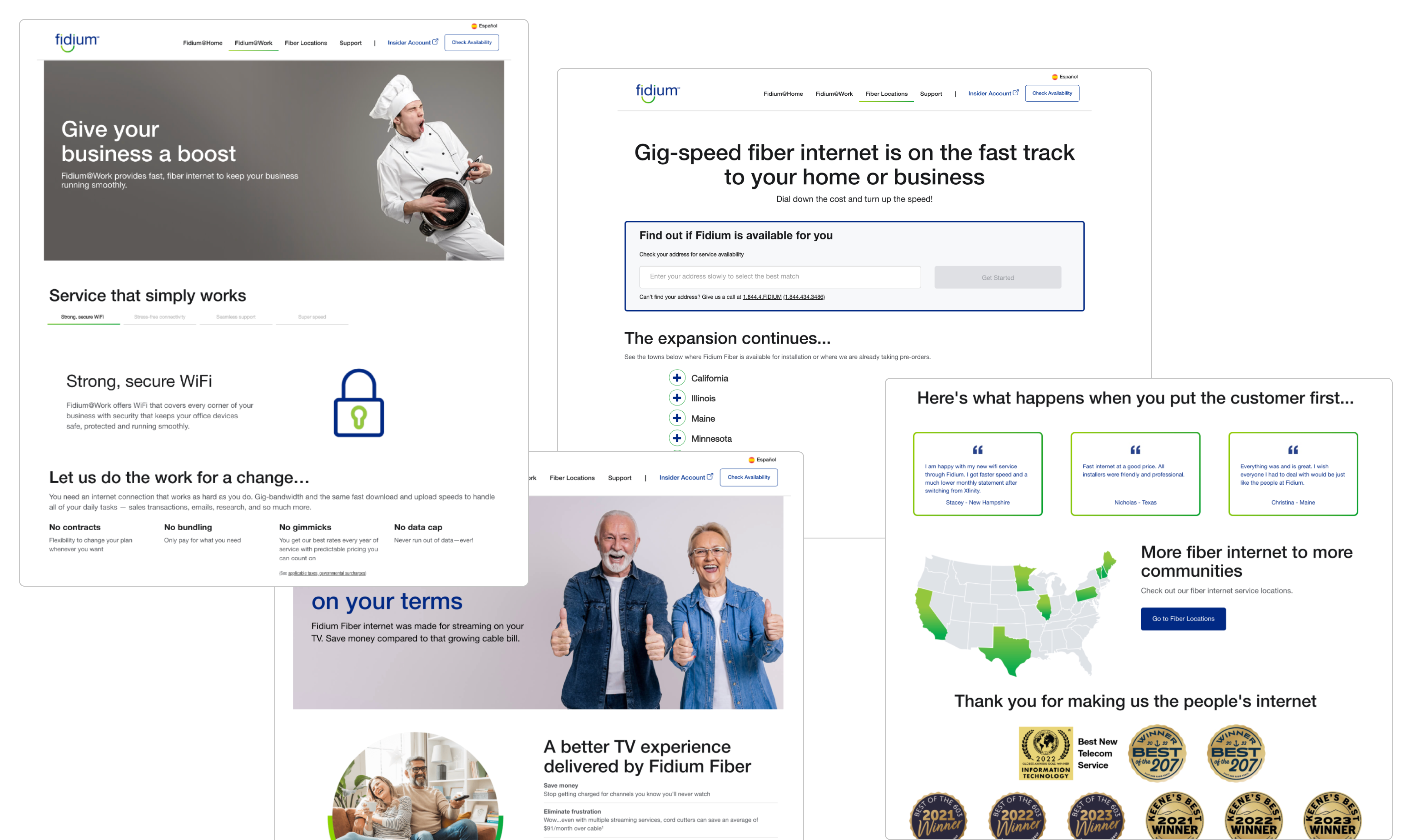 Existing Fidium website