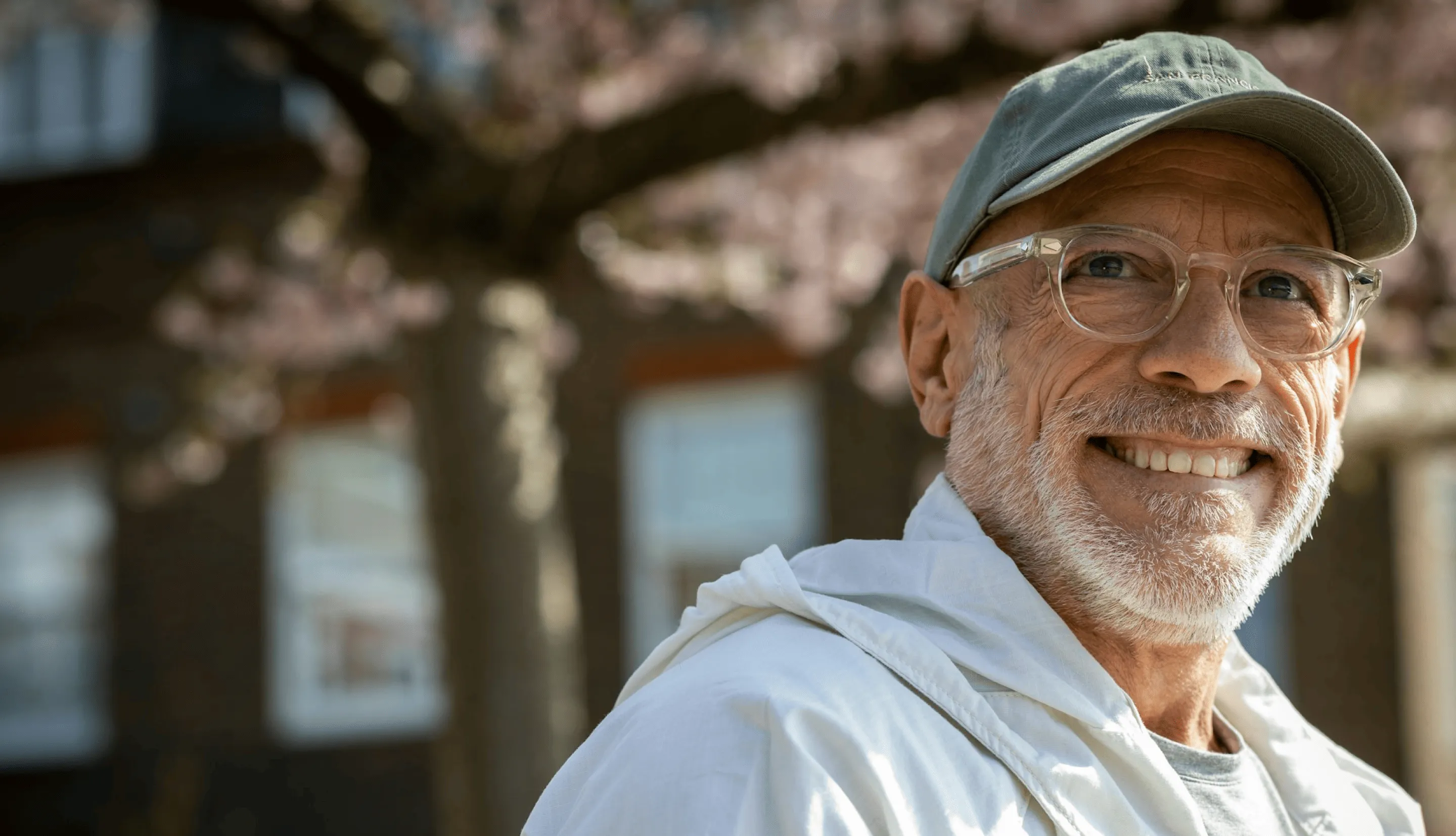 Hero image of elder smiling