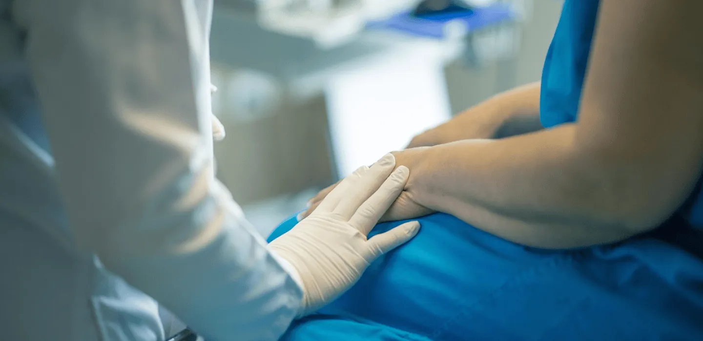 Doctor treating a patient