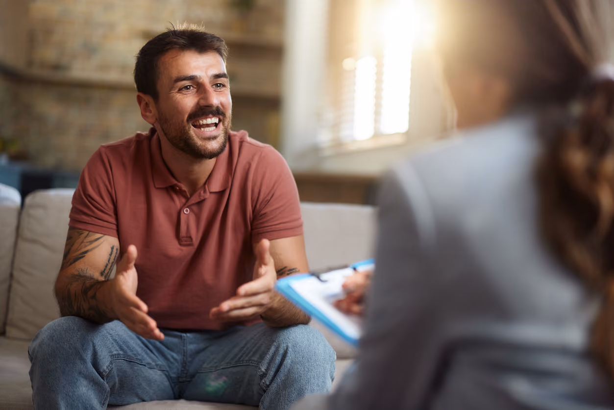 Group therapy session for addiction recovery
