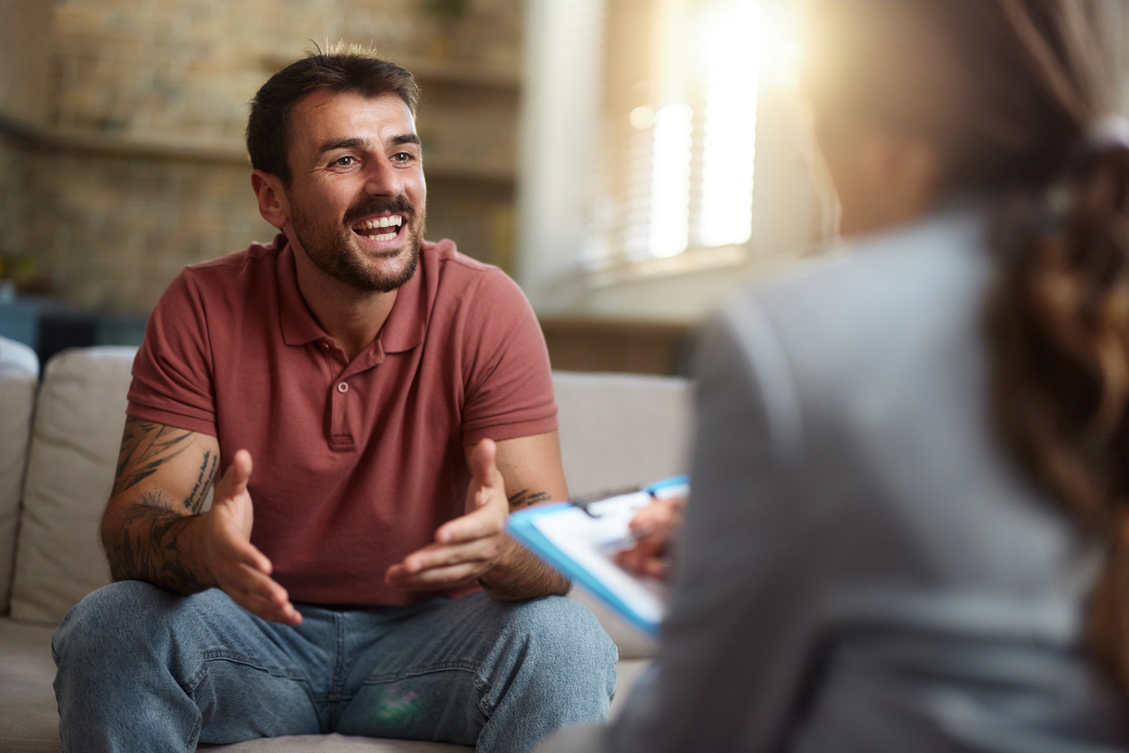 Group therapy session for addiction recovery