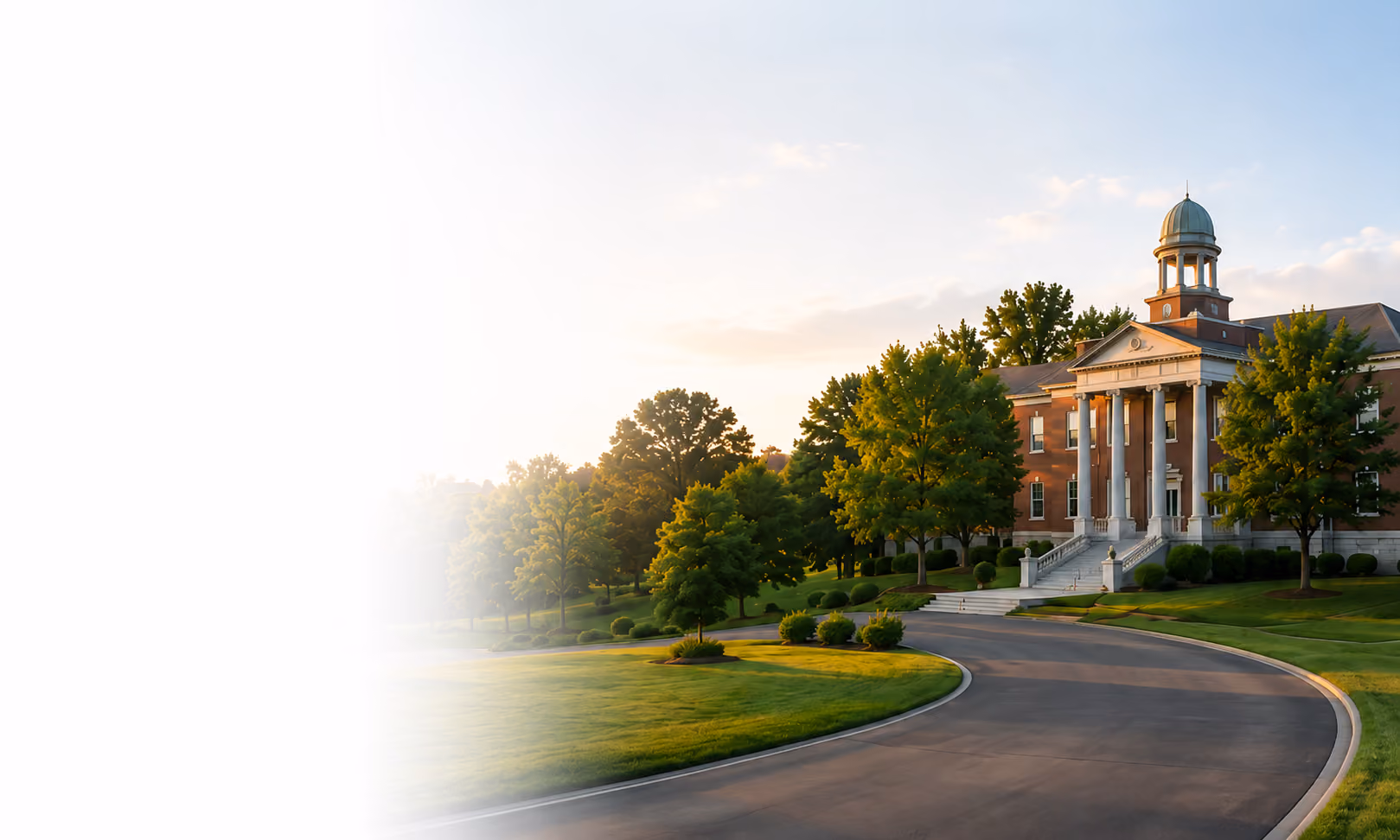 Behavioral healthcare campus surrounded by landscaped grounds