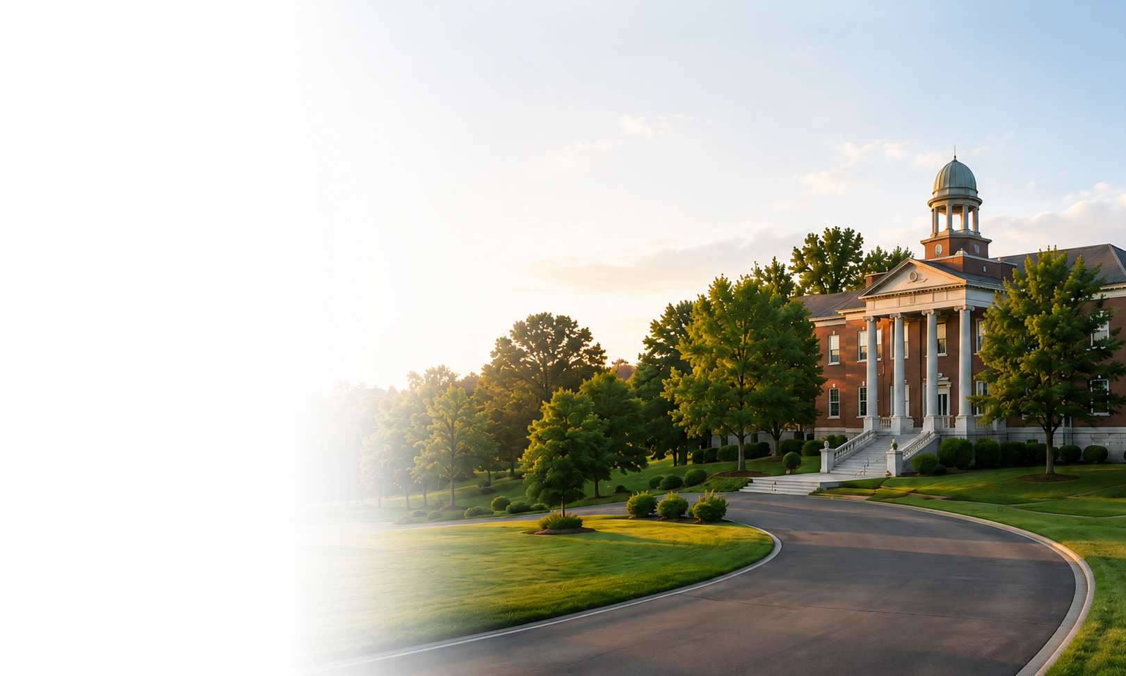 Behavioral healthcare campus surrounded by landscaped grounds