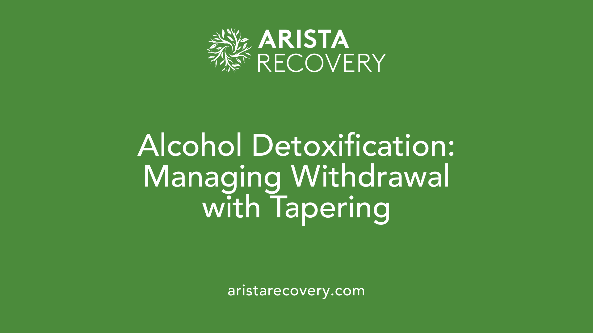Alcohol Detoxification: Managing Withdrawal with Tapering