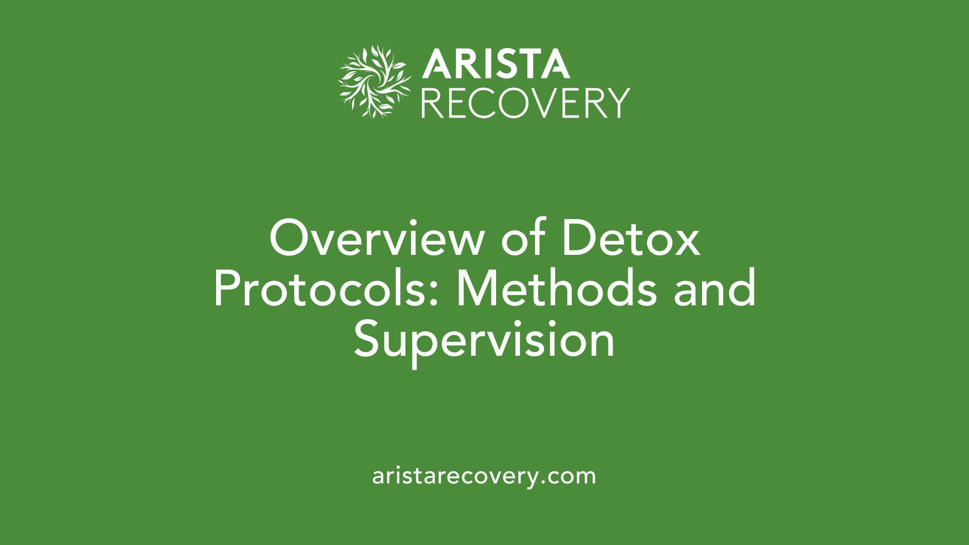 Overview of Detox Protocols: Methods and Supervision