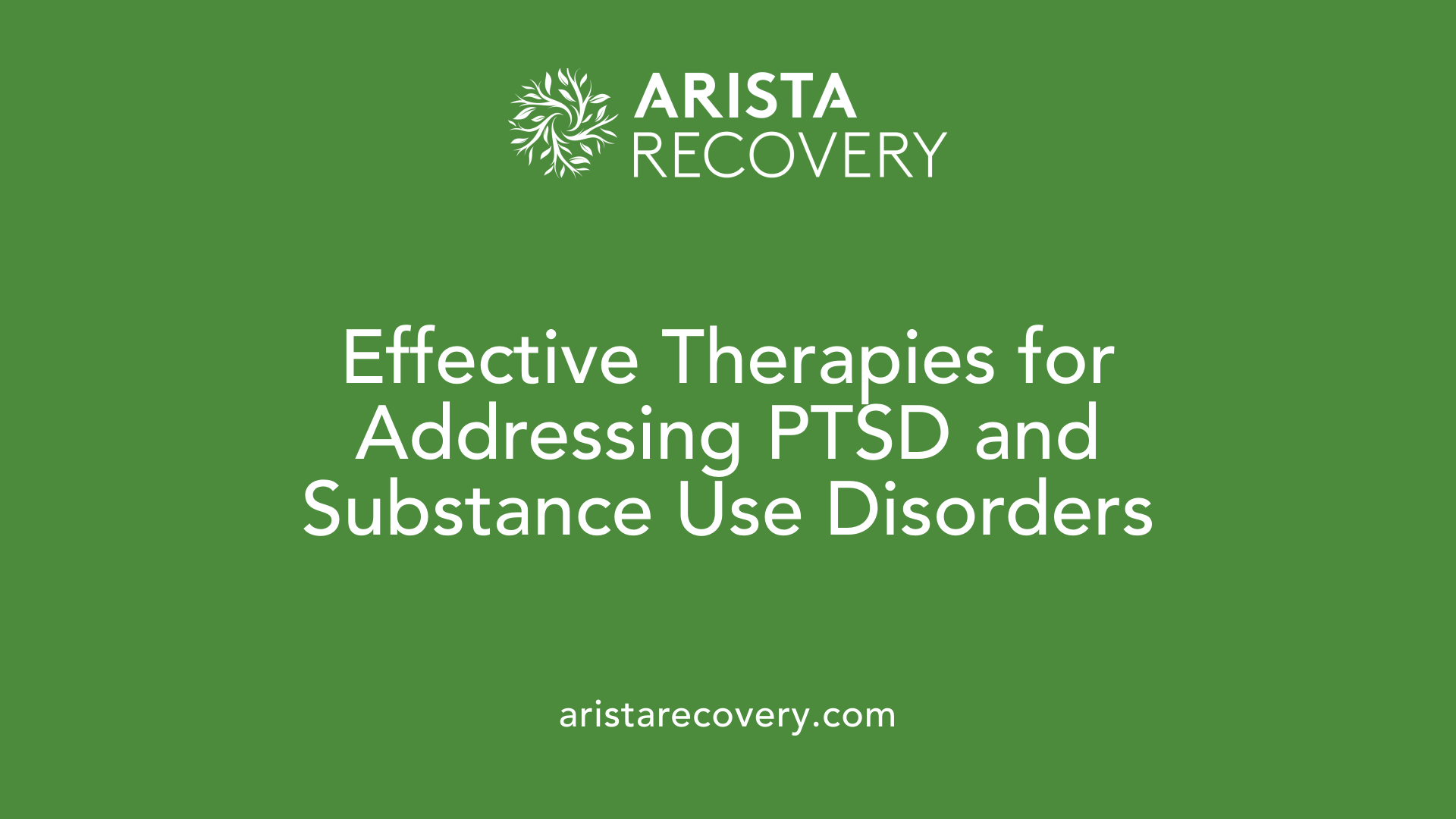Effective Therapies for Addressing PTSD and Substance Use Disorders