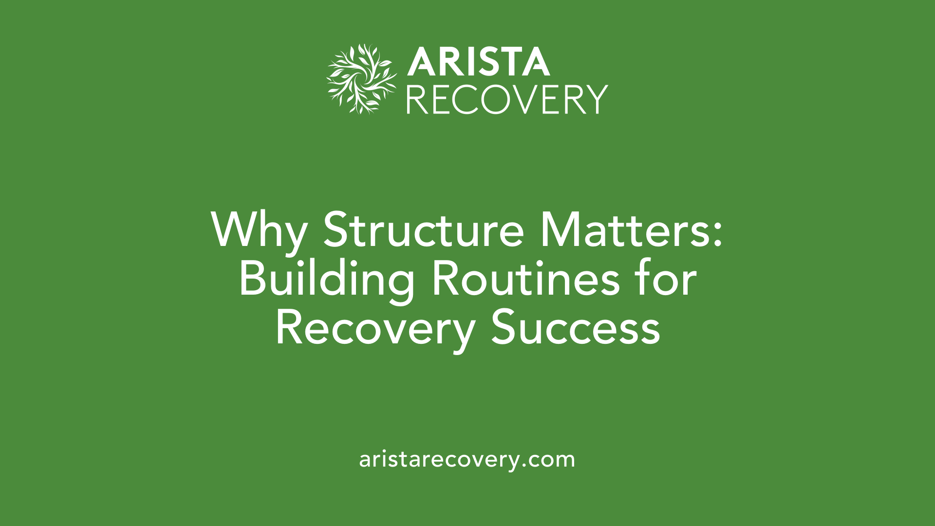 Why Structure Matters: Building Routines for Recovery Success