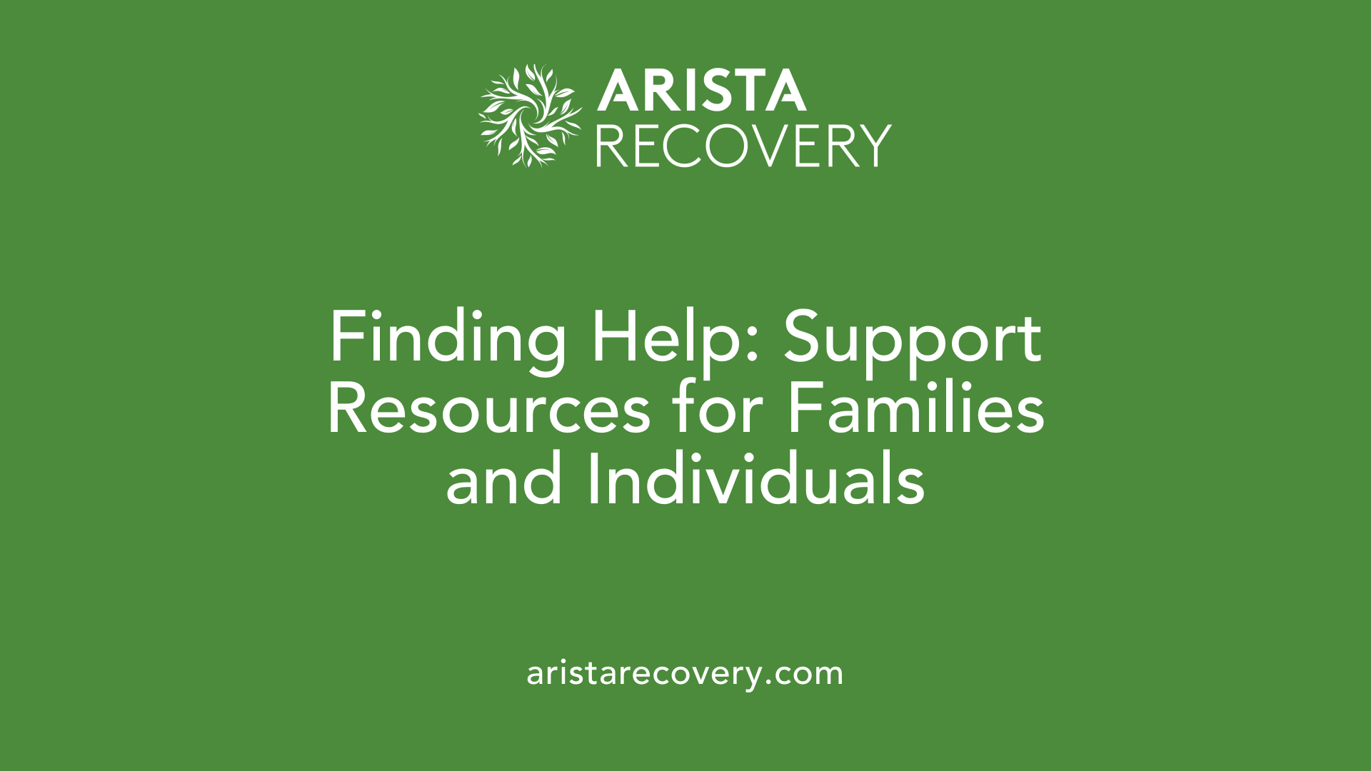 Finding Help: Support Resources for Families and Individuals