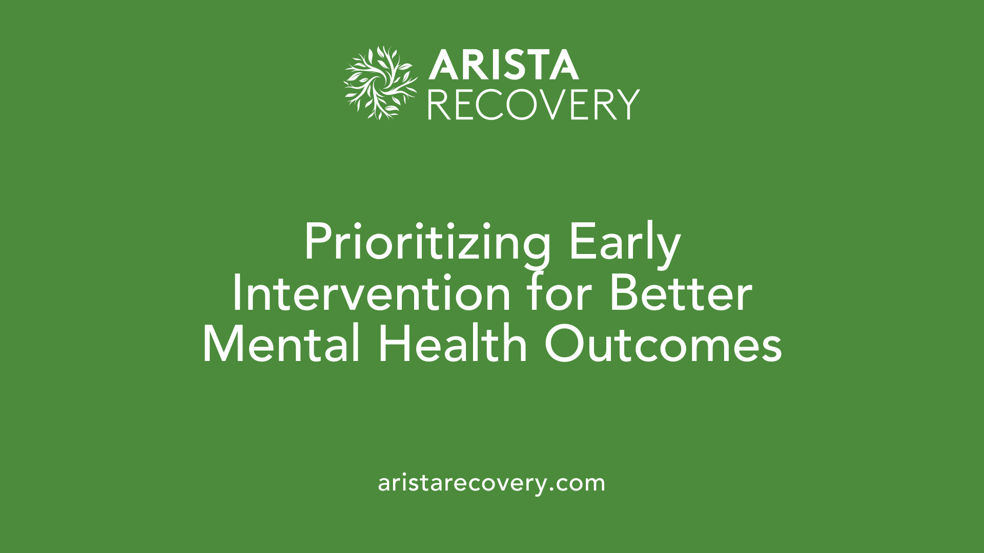 Prioritizing Early Intervention for Better Mental Health Outcomes