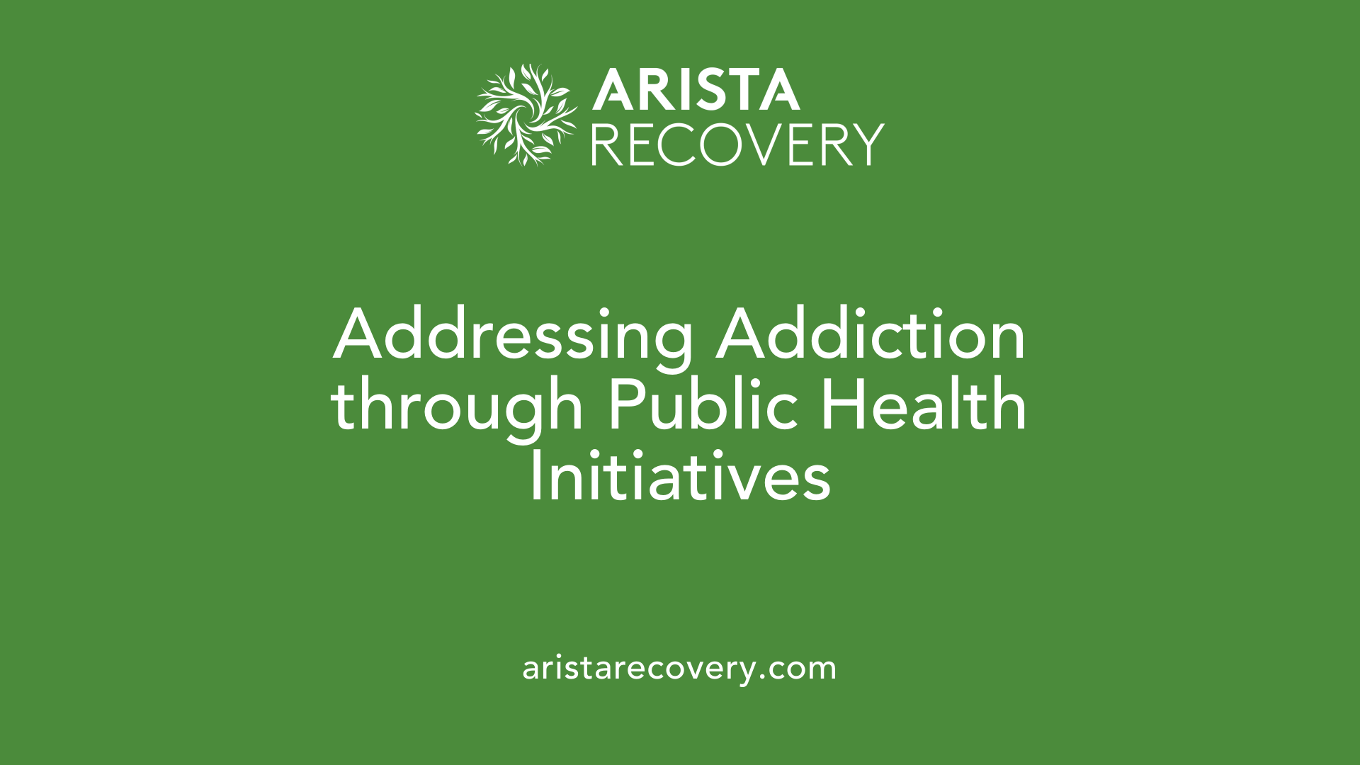 Addressing Addiction through Public Health Initiatives