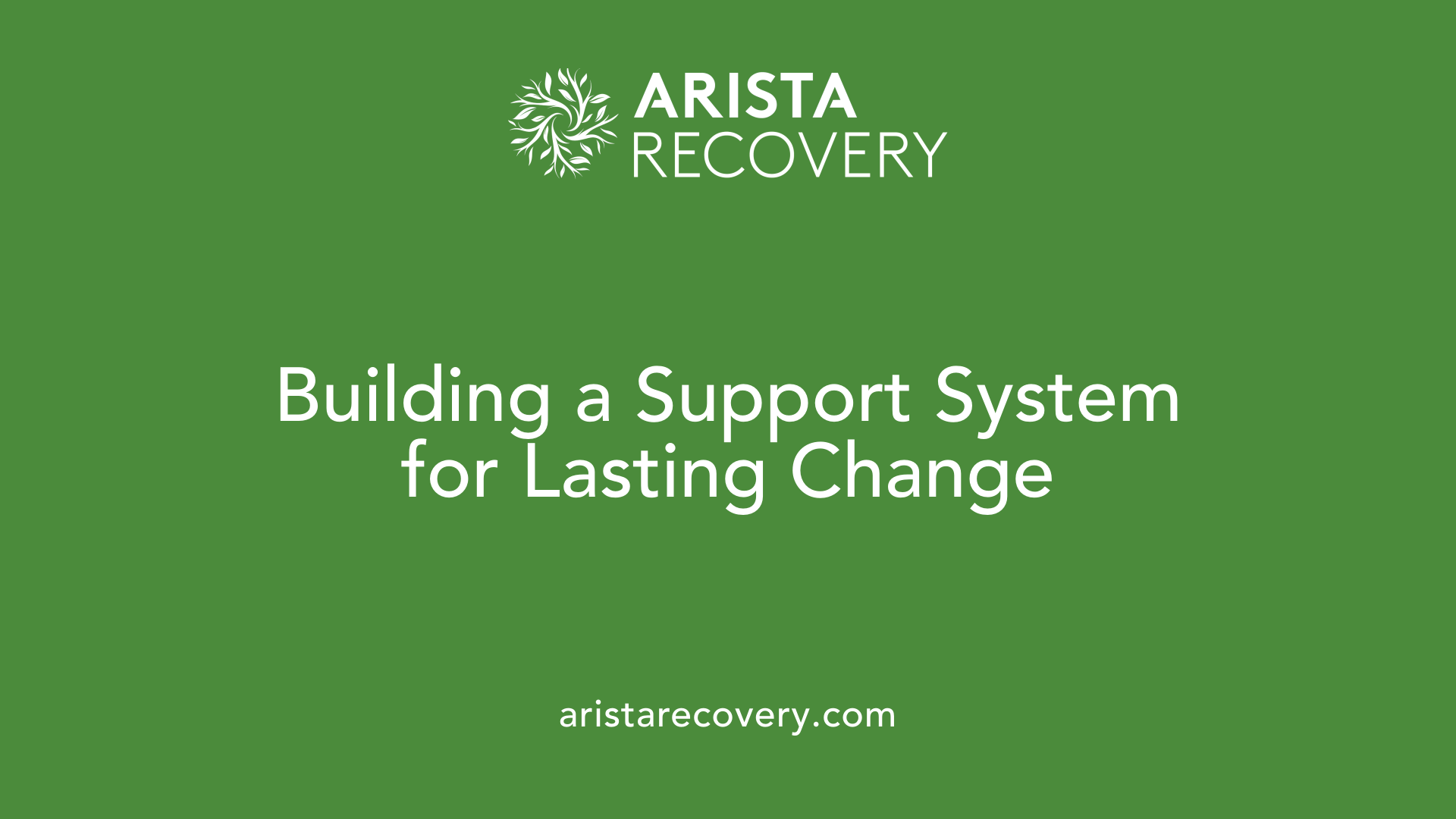 Building a Support System for Lasting Change