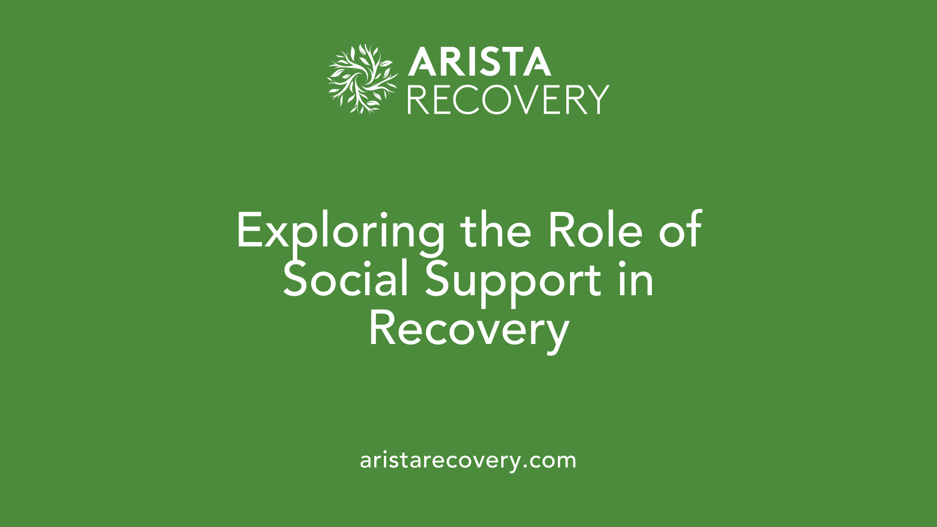 Exploring the Role of Social Support in Recovery