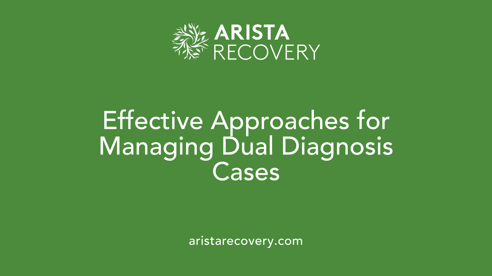 Effective Approaches for Managing Dual Diagnosis Cases