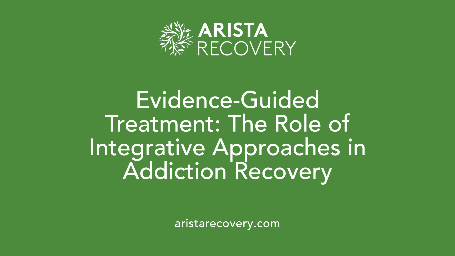 Evidence-Guided Treatment: The Role of Integrative Approaches in Addiction Recovery