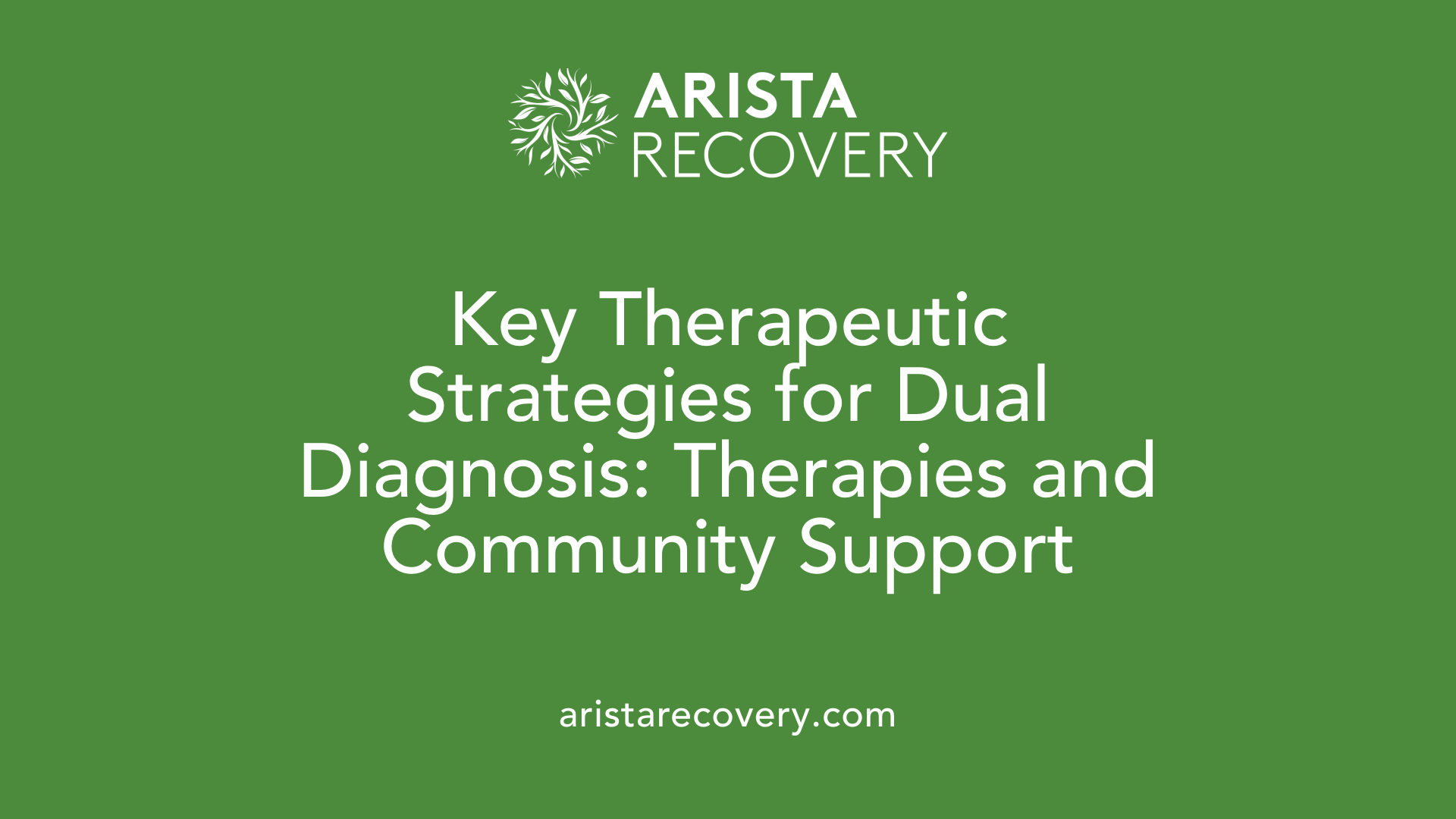 Key Therapeutic Strategies for Dual Diagnosis: Therapies and Community Support