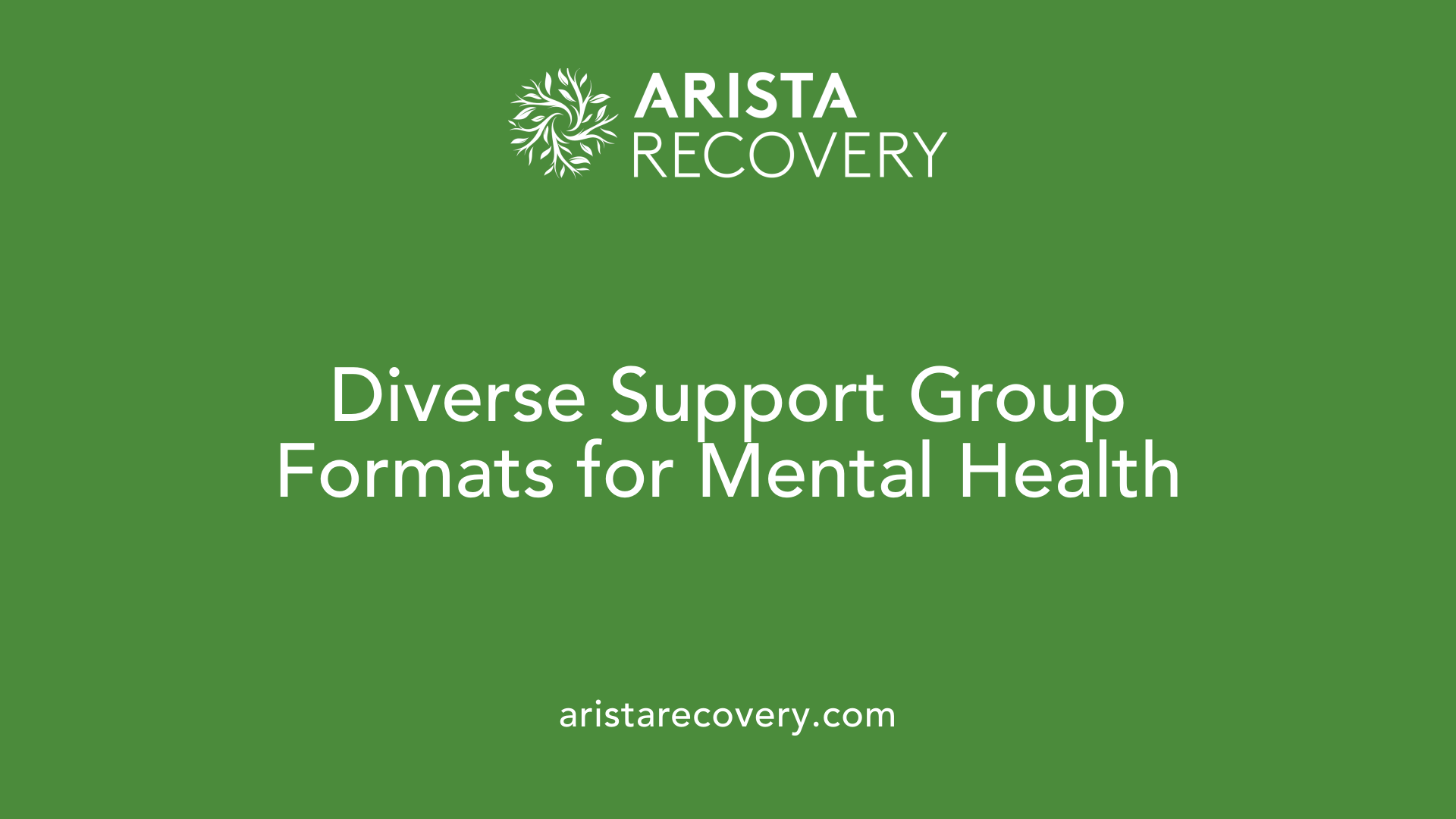 Diverse Support Group Formats for Mental Health
