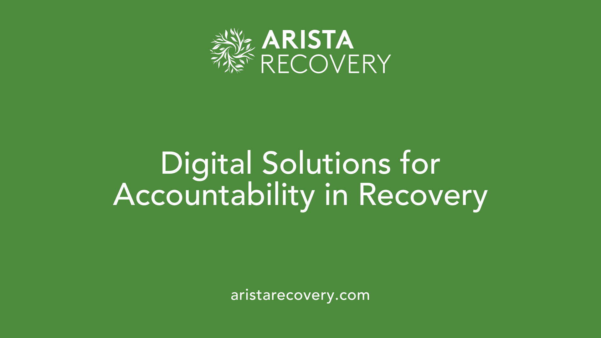 Digital Solutions for Accountability in Recovery
