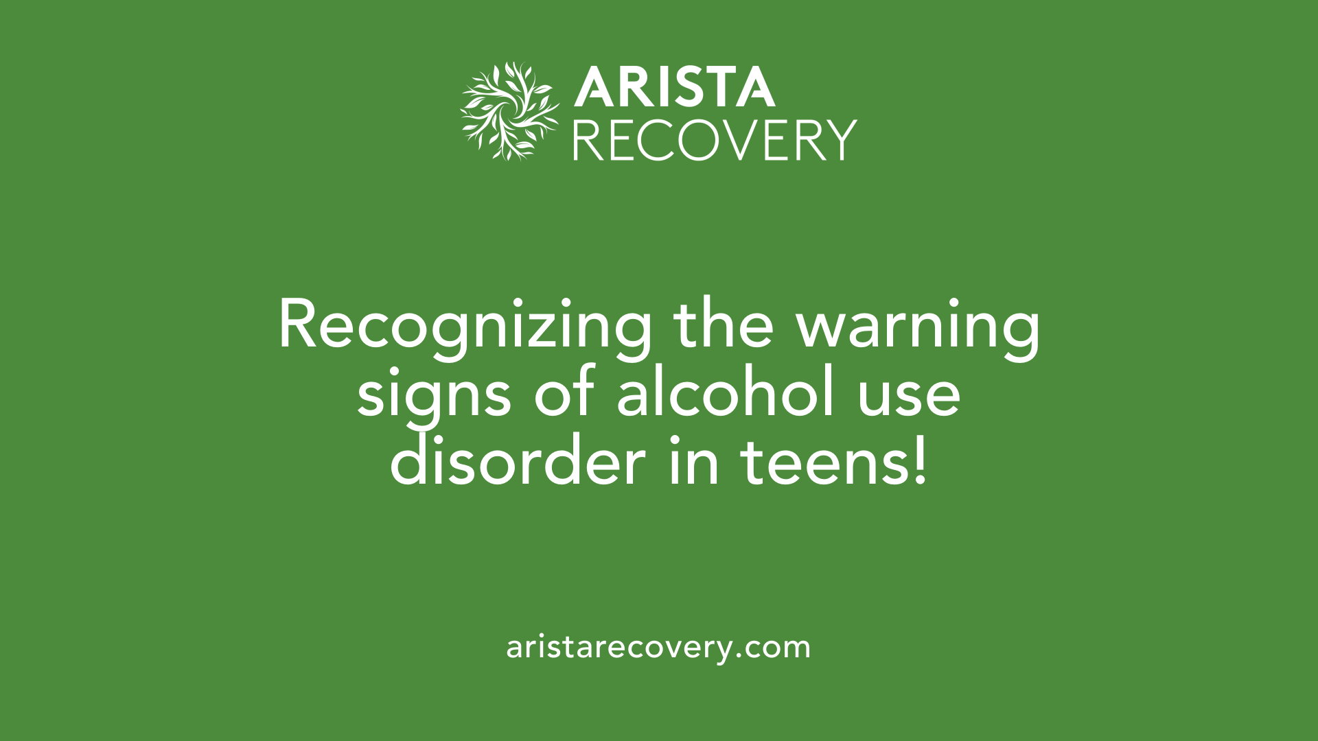 Recognizing the warning signs of alcohol use disorder in teens!