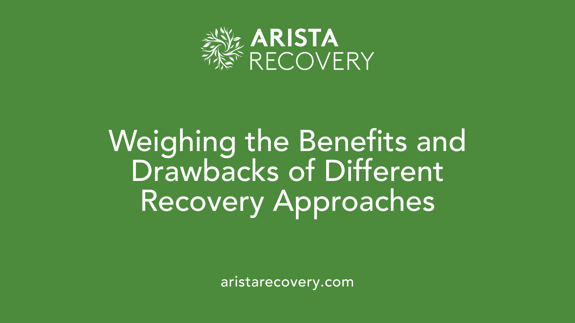 Weighing the Benefits and Drawbacks of Different Recovery Approaches