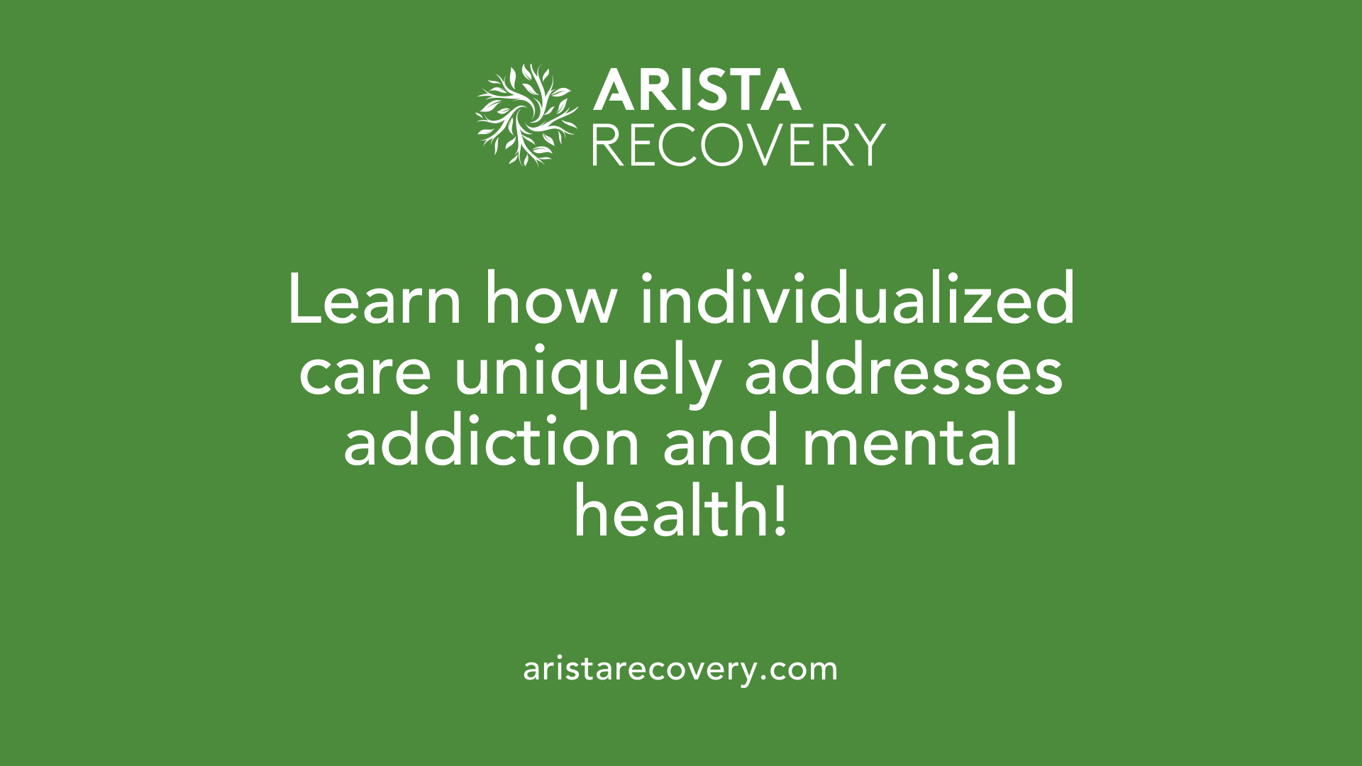 Learn how individualized care uniquely addresses addiction and mental health!