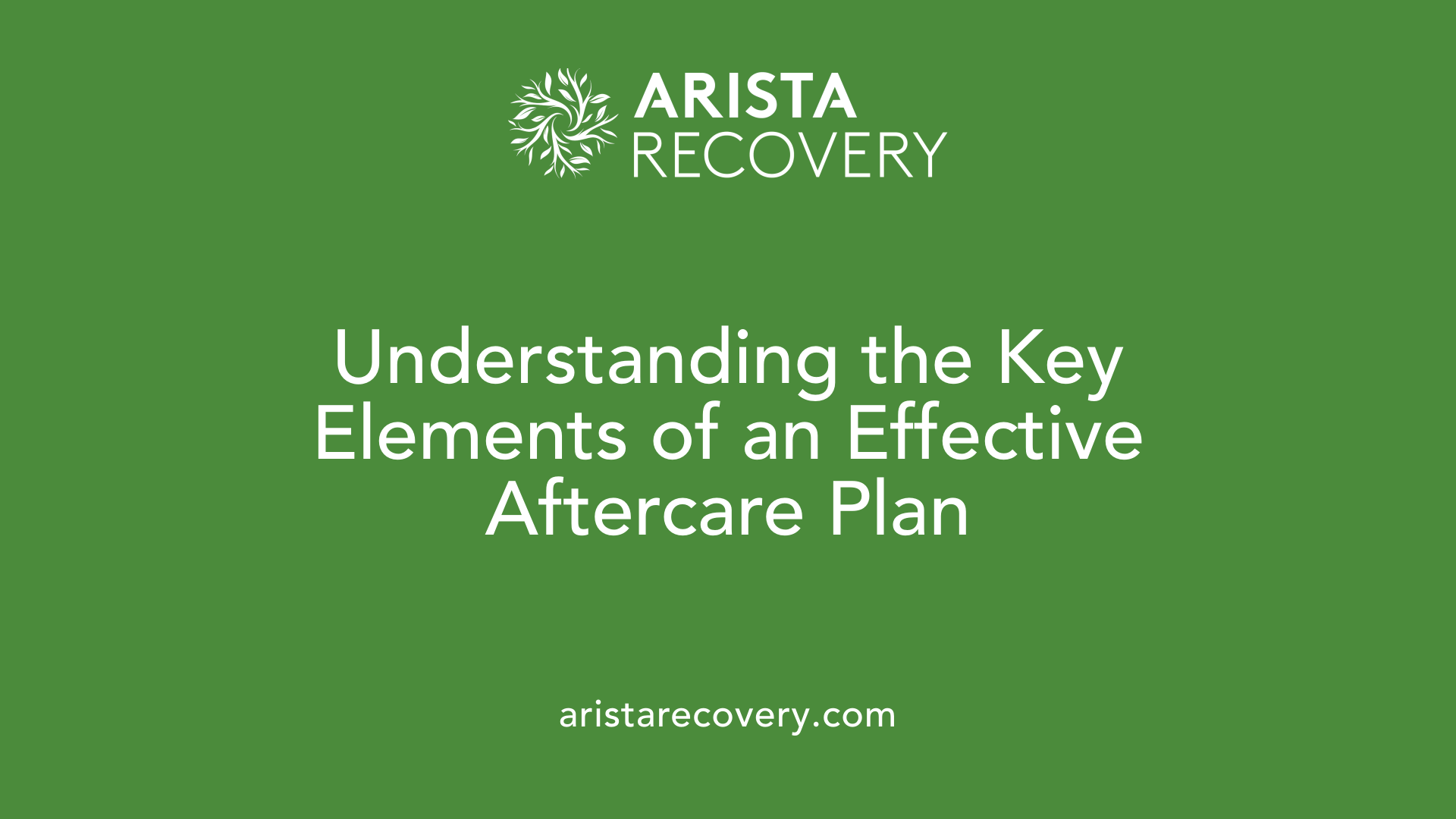 Understanding the Key Elements of an Effective Aftercare Plan