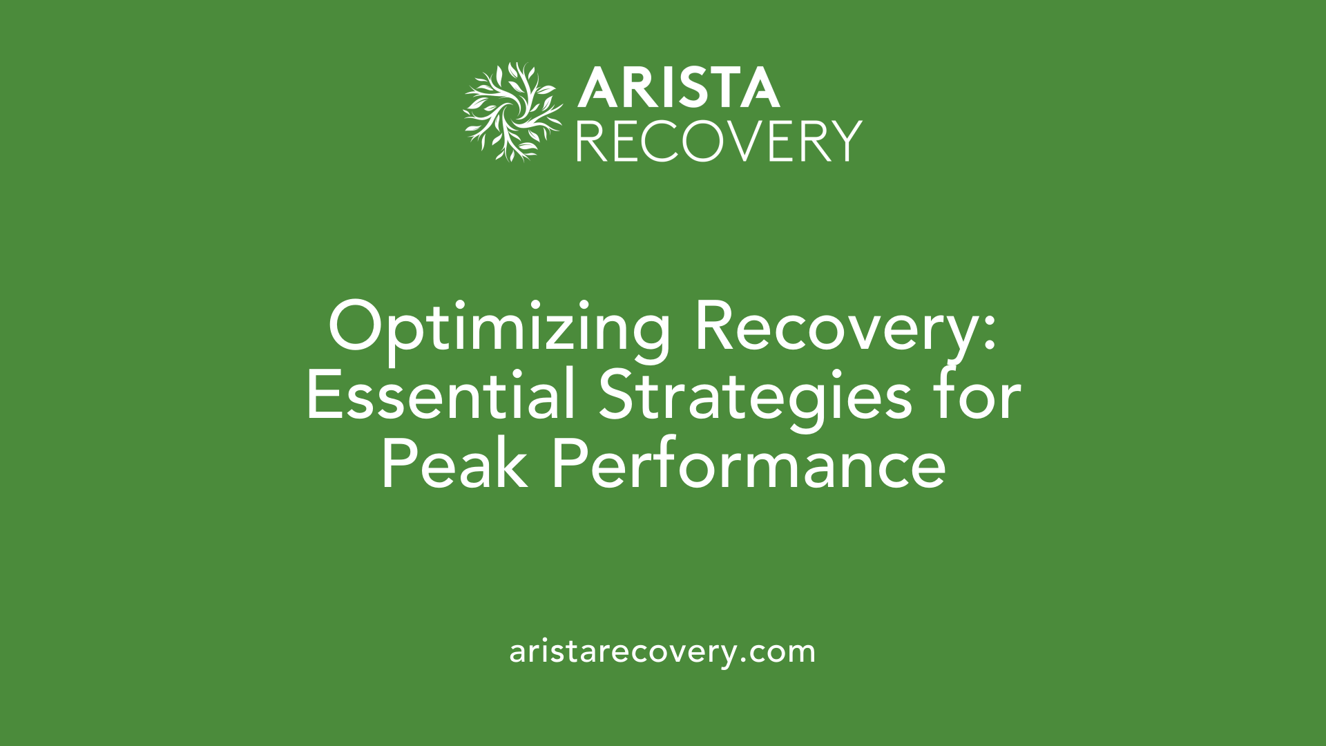 Optimizing Recovery: Essential Strategies for Peak Performance