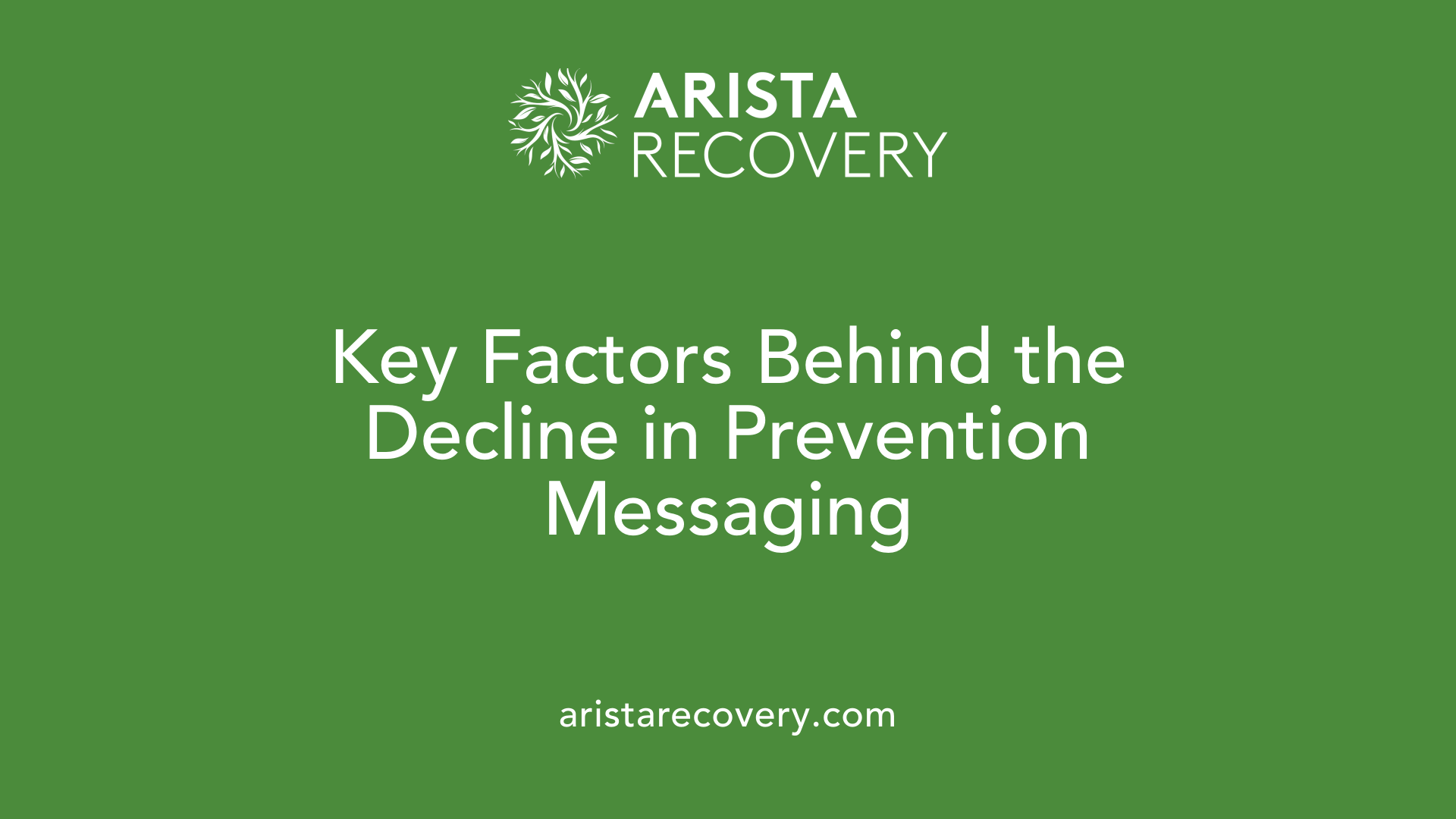 Key Factors Behind the Decline in Prevention Messaging