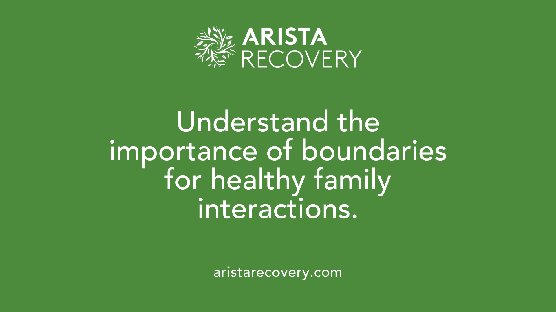 Understand the importance of boundaries for healthy family interactions.