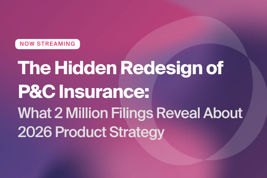 ZestyAI analyzed 2M+ P&C filings with Zorro Discover. The clearest signals for 2026 product strategy aren't in market commentary — they're in the filings themselves