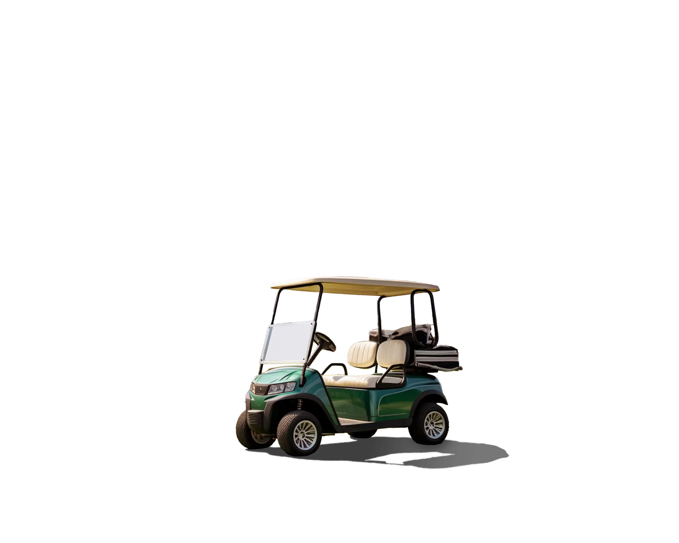 Green golf car