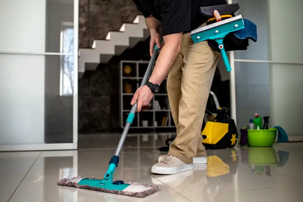 cleaning home