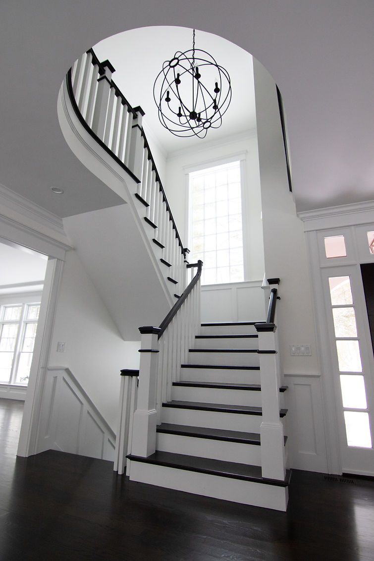 Black handrail & steps staircase