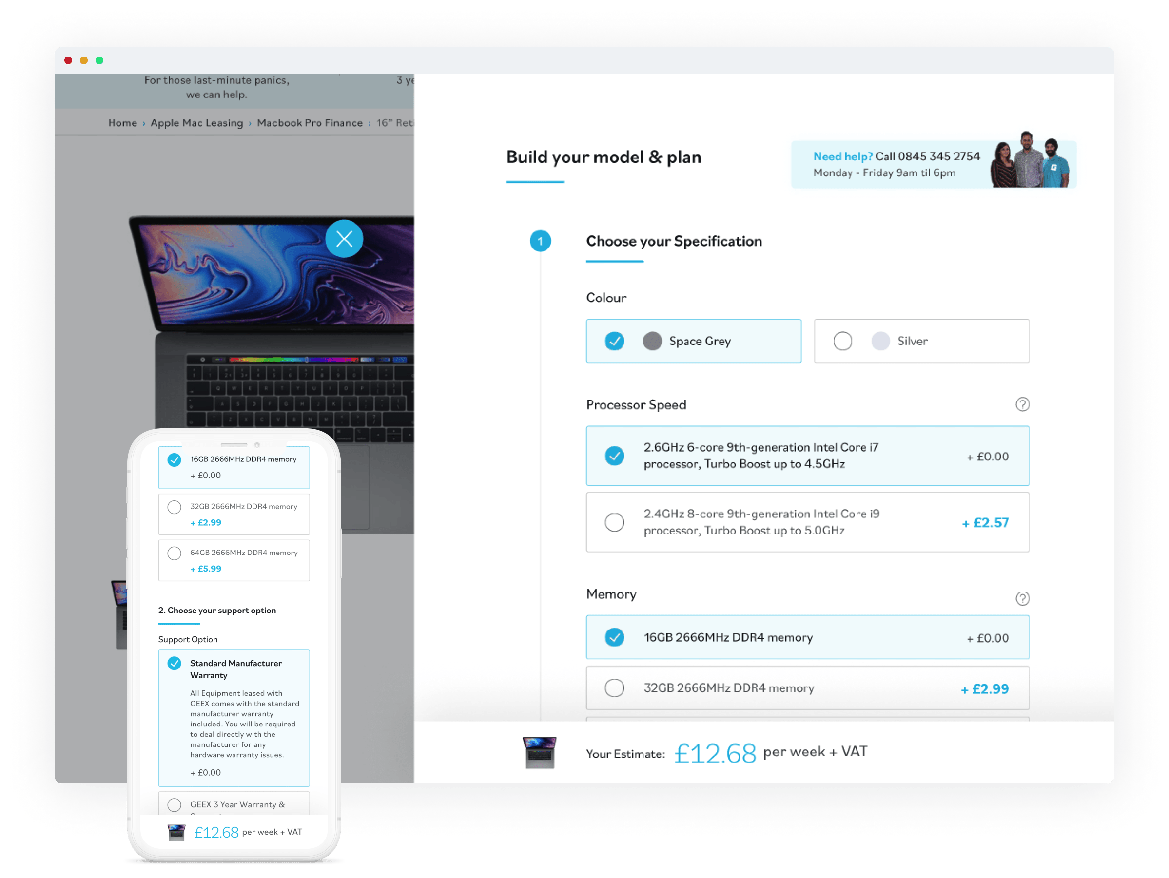 MyGeex custom-built frontend