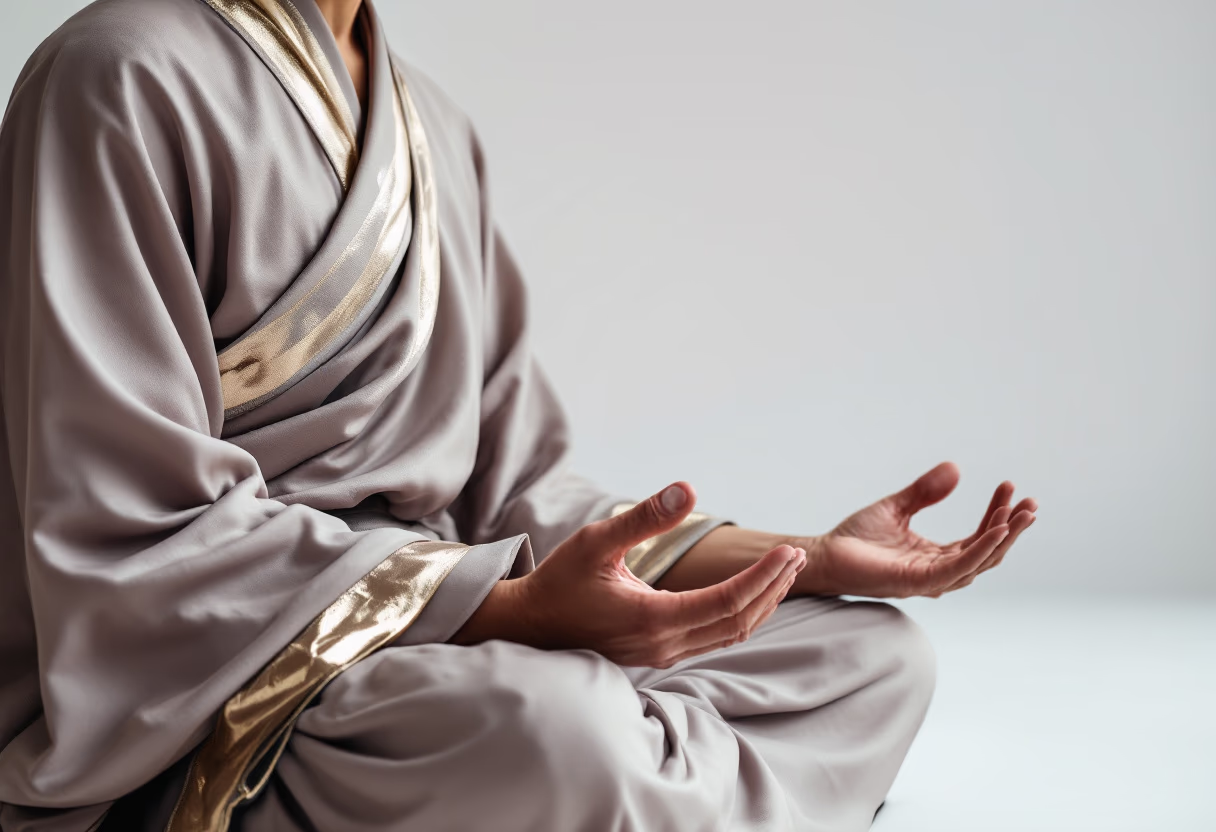image of monks practicing meditation