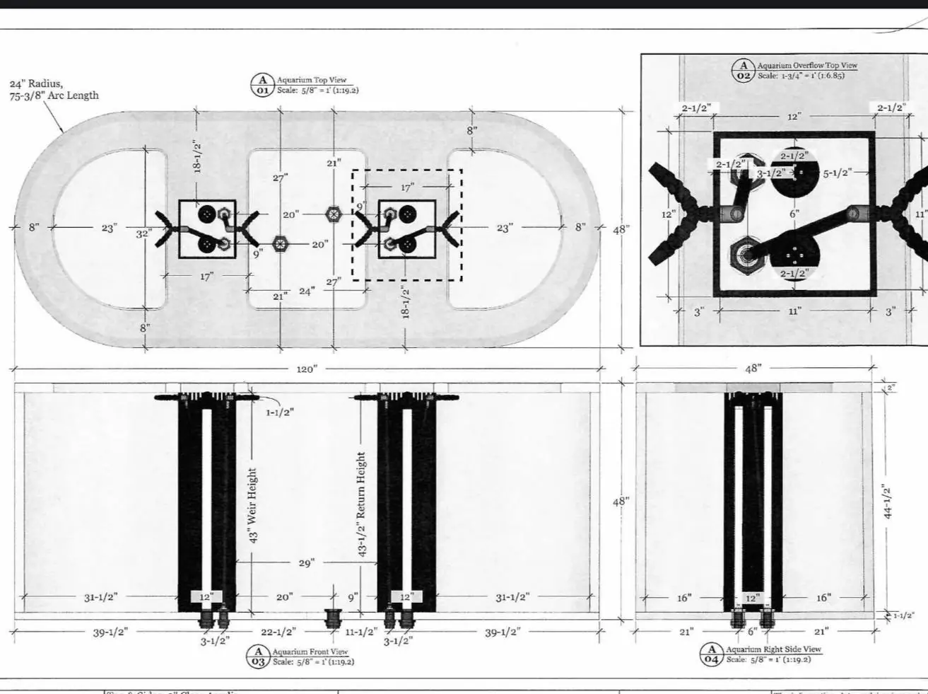 Fish tank Design, blueprint