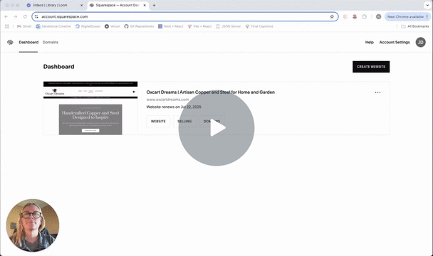 Changing an event on a squarespace website.
