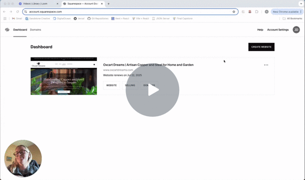 Editing a discount code on a squarespace site.