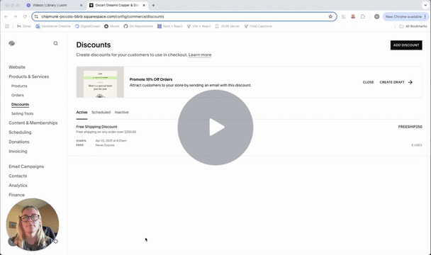 Updating SEO settings on a squarespace site.